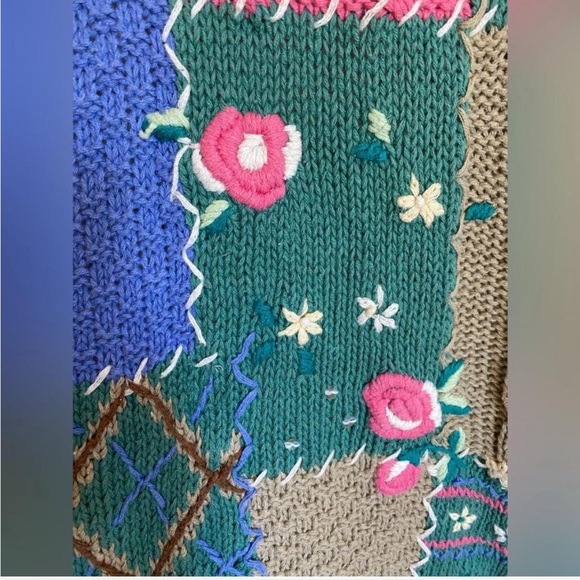 Vintage Napa Valley Cottagecore Coquette Knit Christmas Sweater - Picture 3 of 8